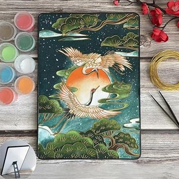 Cloisonne Filigree Enamel Paint by Numbers Kit, All in One with Tools, DIY Craft, Starter Set for Adults and Beginners, Easy Instructions, Hobby for Adults Teens Elderly Handmade Home Decor Gifts