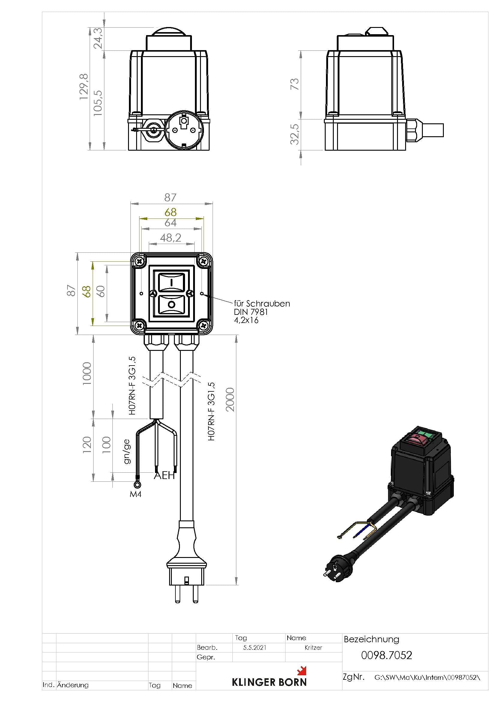 Starter K700 1Ph 230V/3,0kW AC-3