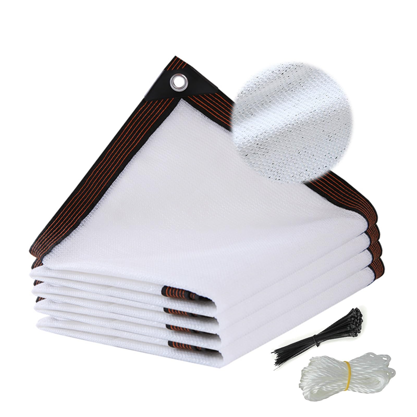 Filet d'ombrage blanc 2,5x9m en PEHD rectangulaire pour serre
