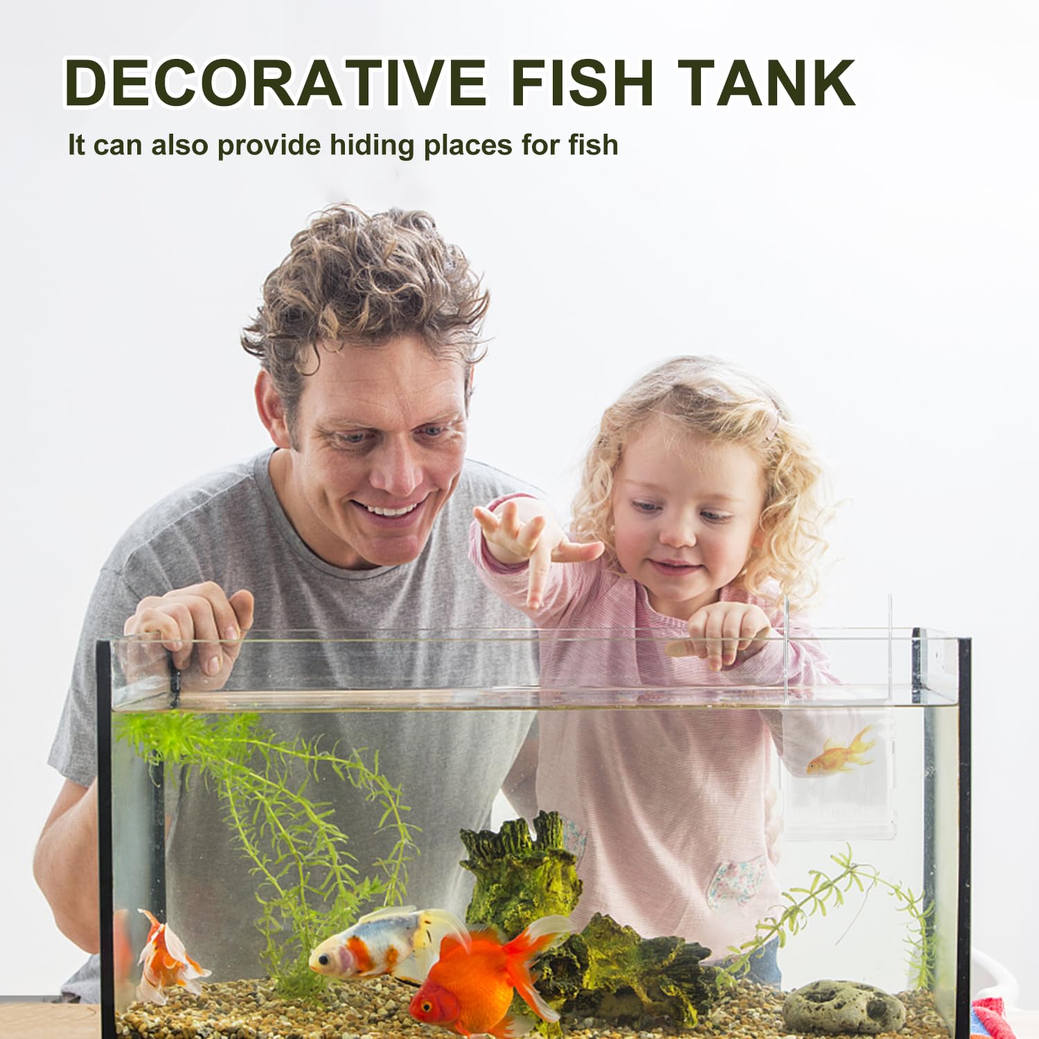 Confezione da 2 supporti per piante da acquario con ganci e ventose, da appendere, per piante acquatiche, decorazioni per acquari, piante per acquario vivo, piante