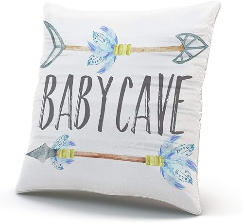 Miniatura 9 de Fundas de almohada decorativas de color azul, gris y blanco, cueva de bebé, bohemio, tribal, niño, guardería, cojín personalizable, rectangular,