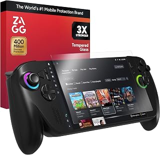 ZAGG Glass+ Screen Protector for ROG Xbox Ally X & ROG Xbox Ally – 3X Stronger Tempered Glass, Scratch & Smudge Resistant, Smooth Silky Touch, Easy Bubble-Free Installation, Anti-Fingerprint Design
