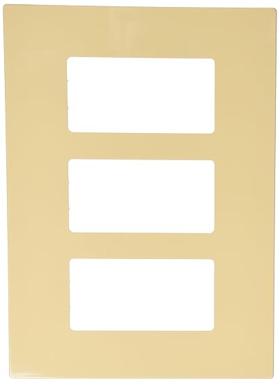 2422-243 Wall Plate, Triple, Ivory