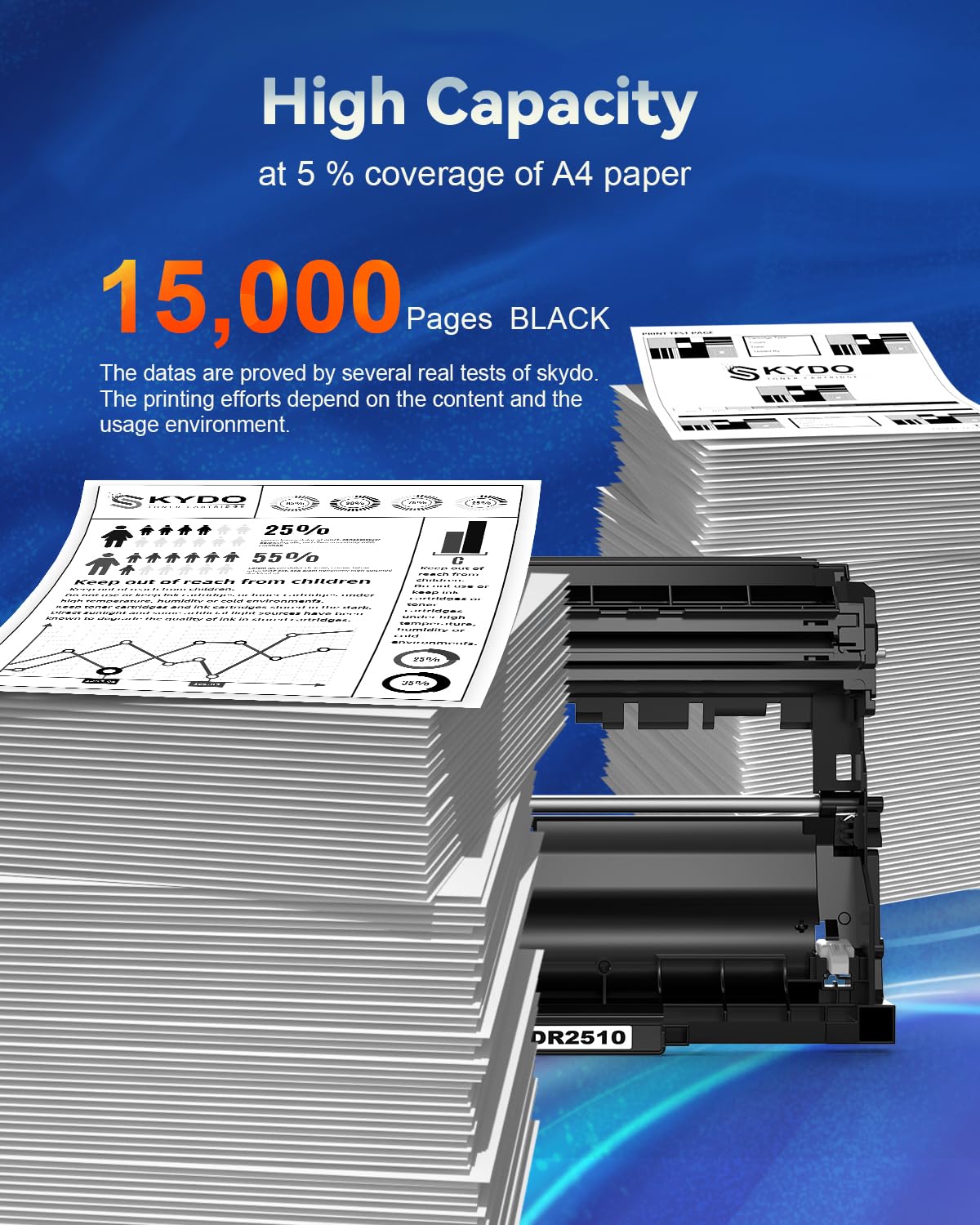 DR2510 Tamburo Compatibile con Brother TN2510 Toner DR 2510 per Brother HL-L2400DWE HL-L2445DW MFC-L2835DW MFC-L2860DWE MFC-L2827DW MFC-L2800DW DCP-L2665DW DCP-L2660DW DCP-L2620DW (NOT TONER)