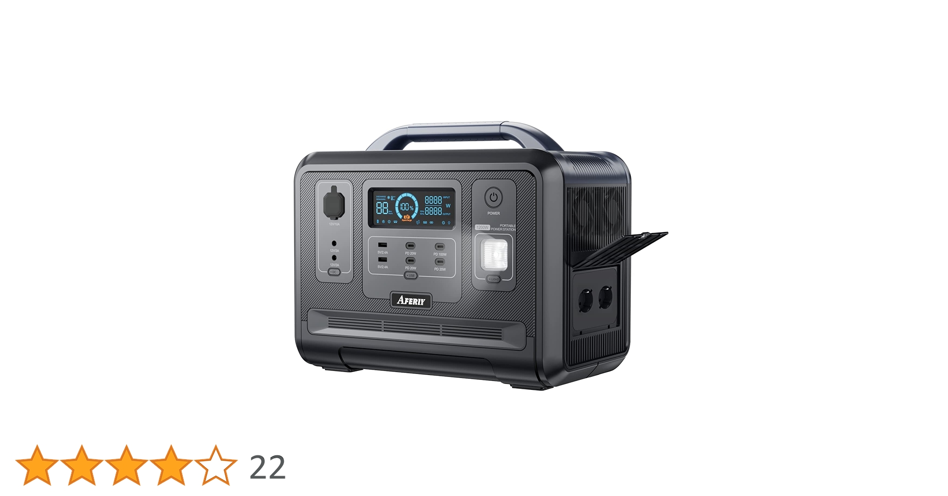 AFERIYポータブル電源 1200W 1248Wh/390000mAh 大容量 AFERIY-portable-power-station-