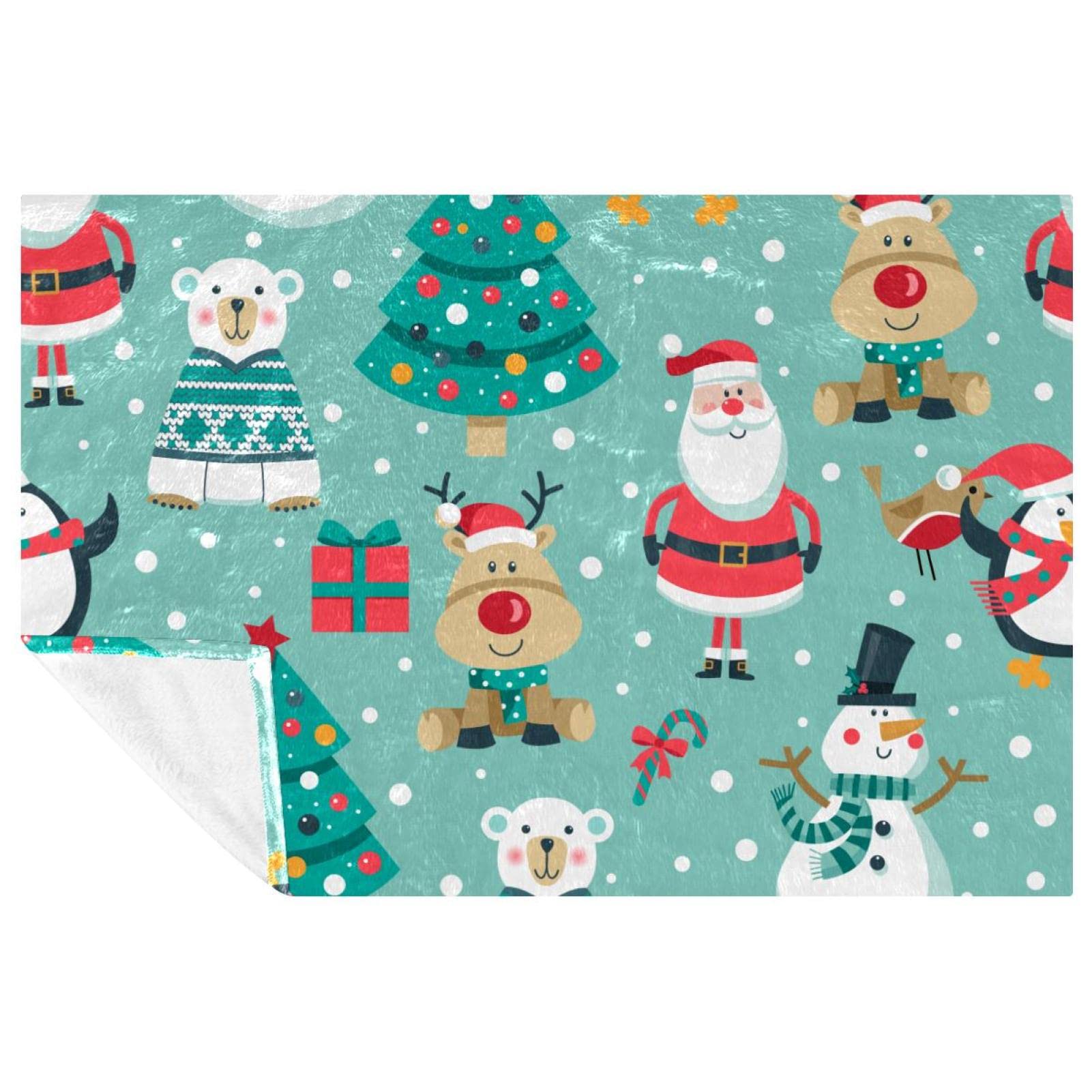 Couverture douce et chaude motif bonhomme de neige, le cadeau idéal