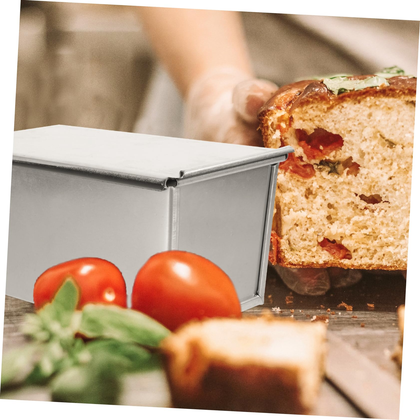 Molde Para Pan De Sándwich Con Tapa 500 g Aluminio Antiadherente Para Hornear Pan Tostado Uso Doméstico Cocina Familiar