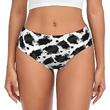 Black and White Brush Stroke for Seamless Underwear for Women