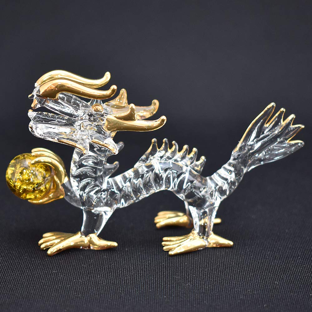 風水置物招財ガラス製金魚彫刻 約10cm 風水置物招財ガラス製金魚彫刻 約10cm