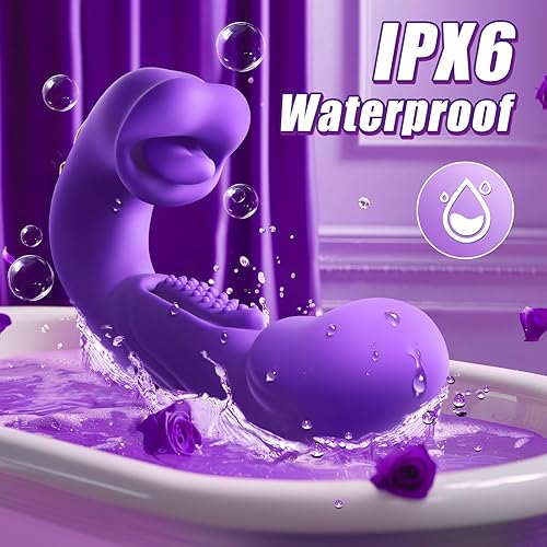 Miniatura 5 de Vibrador de juguetes sexuales para adultos para mujeres – Juguete sexual 4 en 1 con 5 clítoris lamiendo y 7 modos de aleteo, chupador de clítoris,