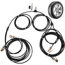 4 Way Tire Inflation System with Closed Flow Chuck for Car Trucks Off Road Vehicles-Compatible with HPA Tanks and Compressors