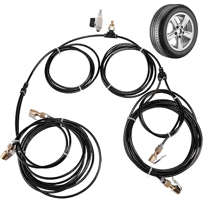 4 Way Tire Inflation System with Closed Flow Chuck for Car Trucks Off Road Vehicles-Compatible with HPA Tanks and Compressors