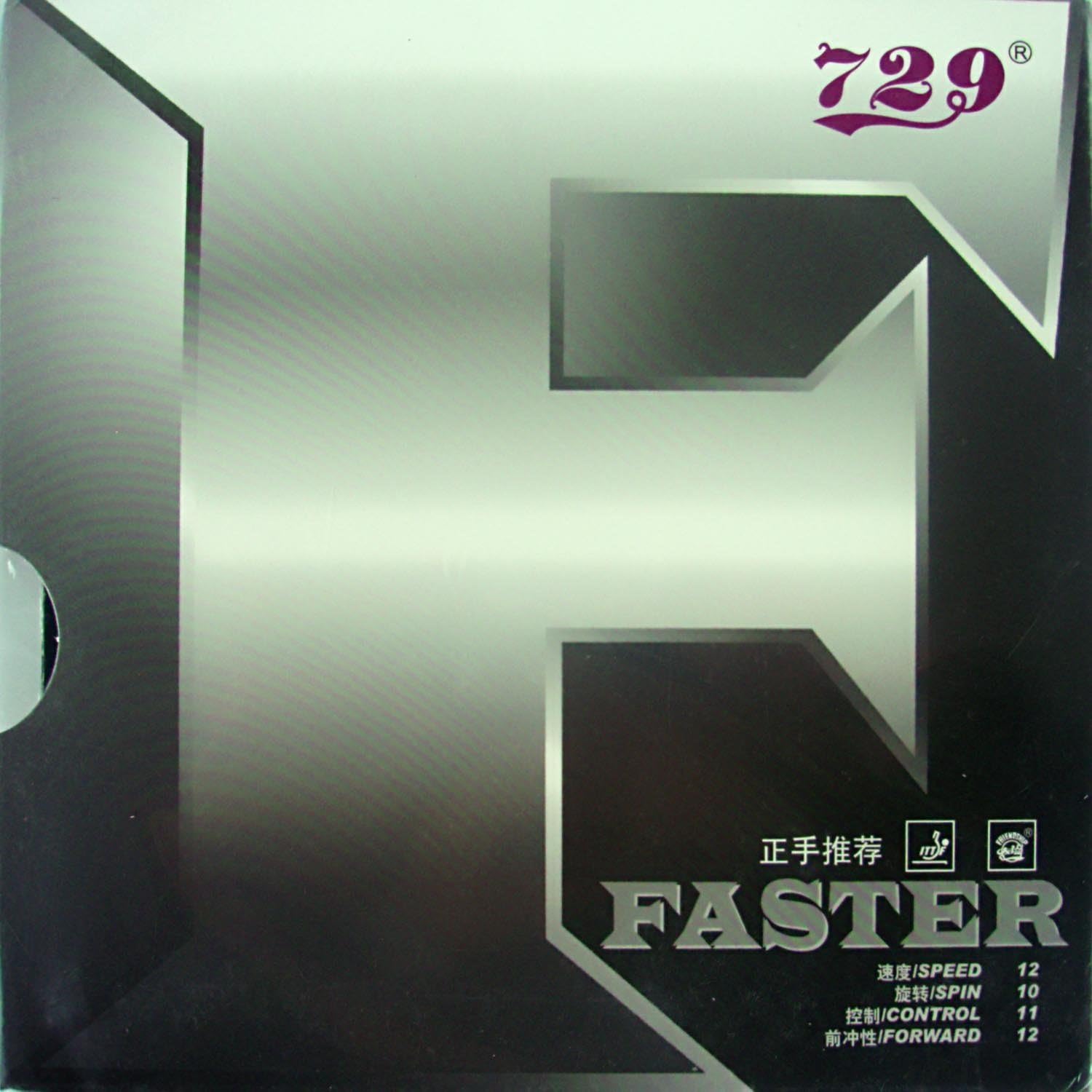 Friendship 729 Faster F for Forehand Black Pips in Table TennisRubber Sheet