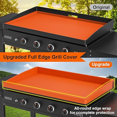 Miniatura 2 de Funda protectora de silicona para parrilla de 28 pulgadas para Blackstone, protector de parrilla de silicona con borde completo, accesorios