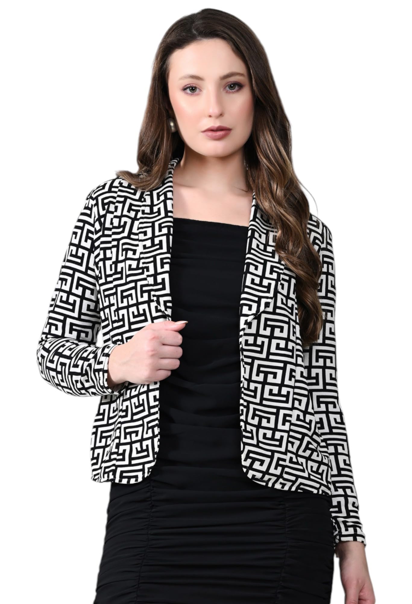 sfoty Women’s Solid Black Stylish Shrug-picture-38