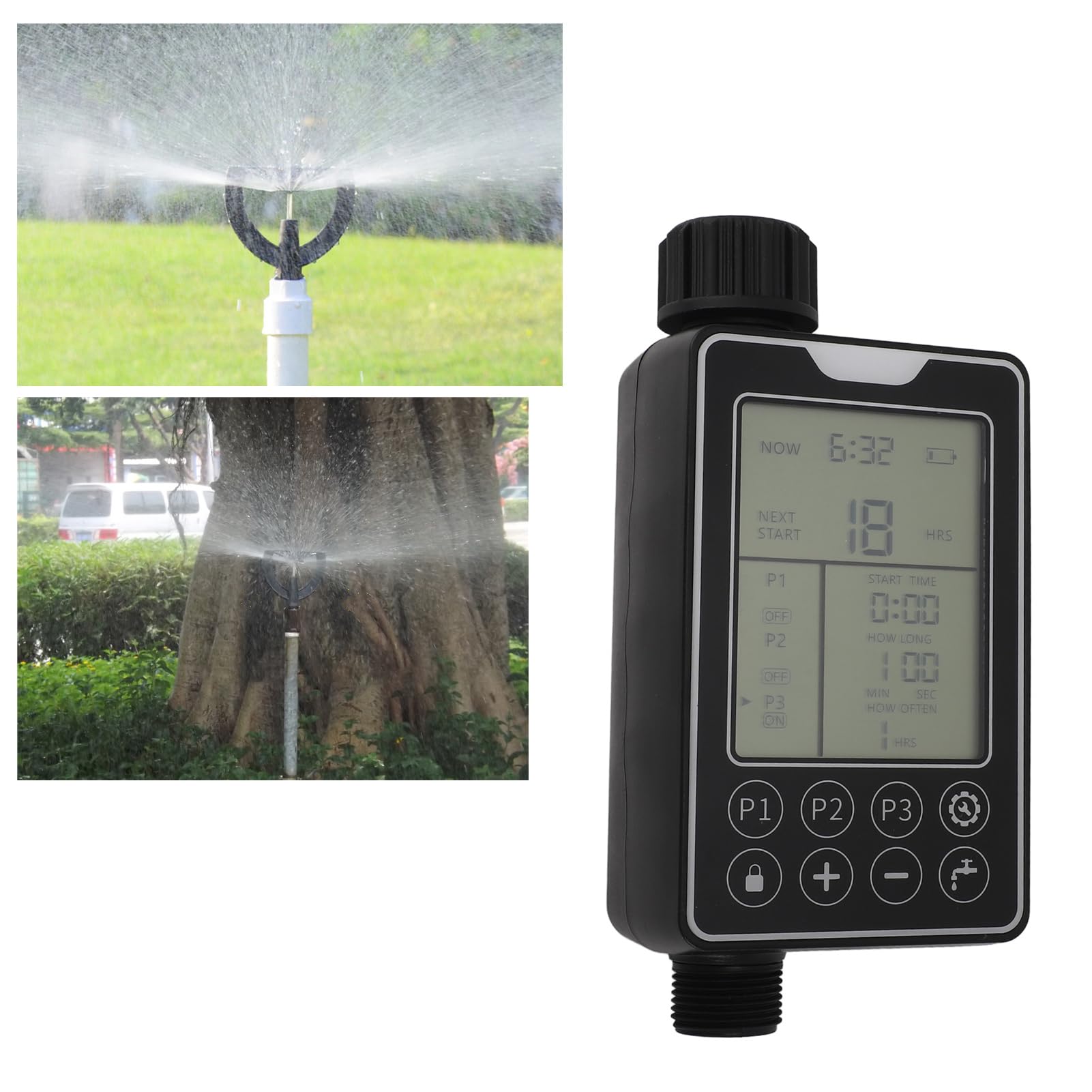 Timer per irrigazione per esterni Timer per acqua intelligente Touch Screen di irrigazione impermeabile per giardino prato 1 presa