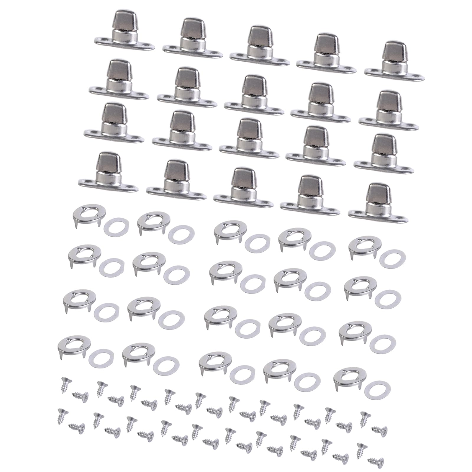 20Pieces Practical Twist Fasteners with Sturdy Alloy Materials Accessirt for Canvas and Marine Use Tent Assembly Fasteners