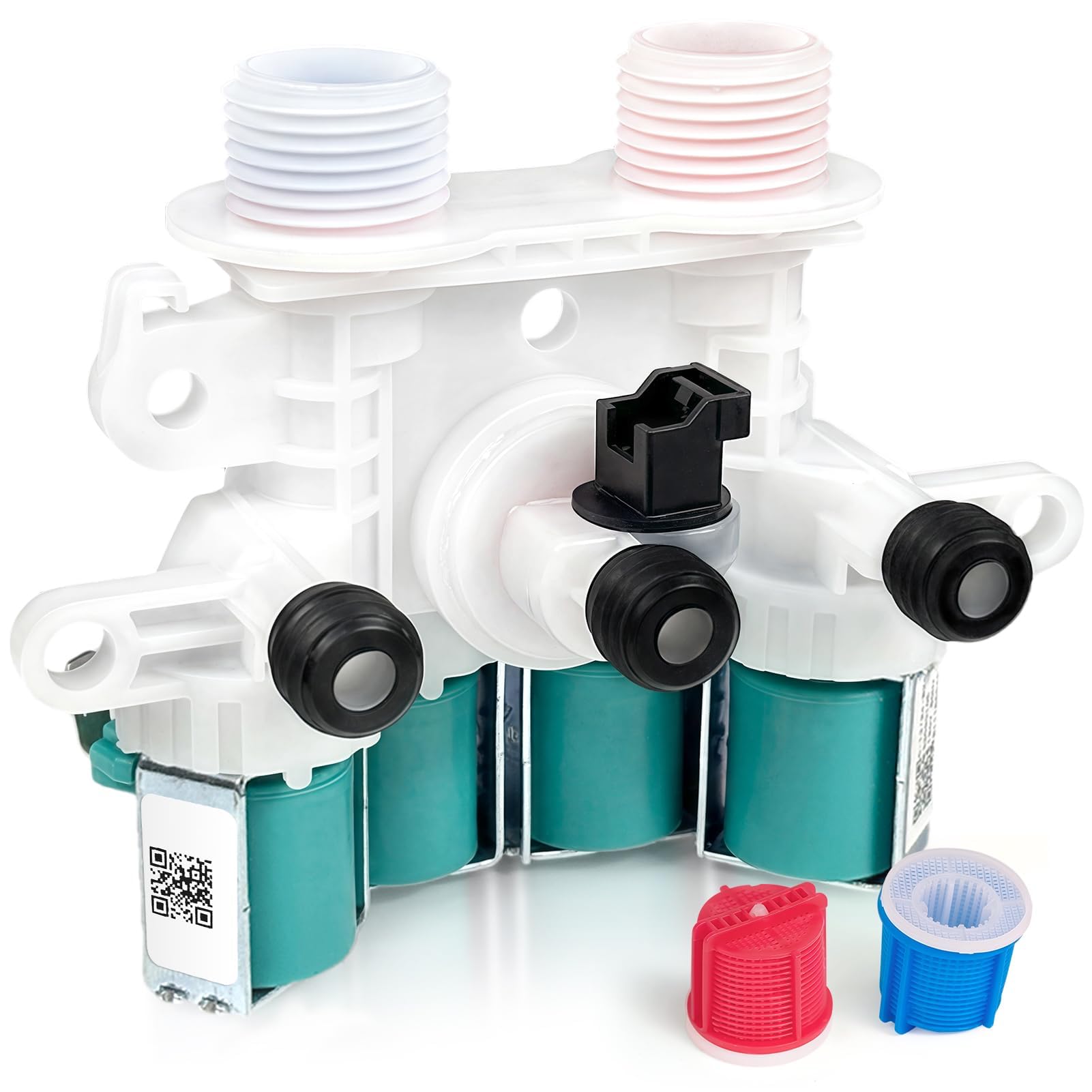 Photo 1 of 2026 Upgraded W11165546 W11096267 Washer Water Inlet Valve Fit for Maytag Whirlpool Washer Parts, W10758828 Water Inlet Valve W11165546 Replaces W10599423 W11165546VP 33090105 AP6284346