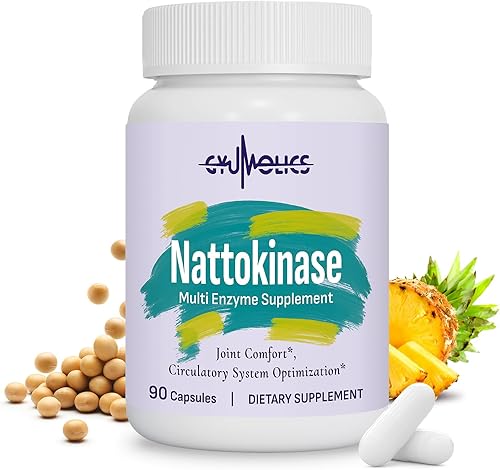 Miniatura 8 de Suplemento de nattoquinasa 10000FU con nattoquinasa orgánica, serrapeptasa, bromelina, curcumina, vitamina E y ginseng, comodidad de movimiento, 180