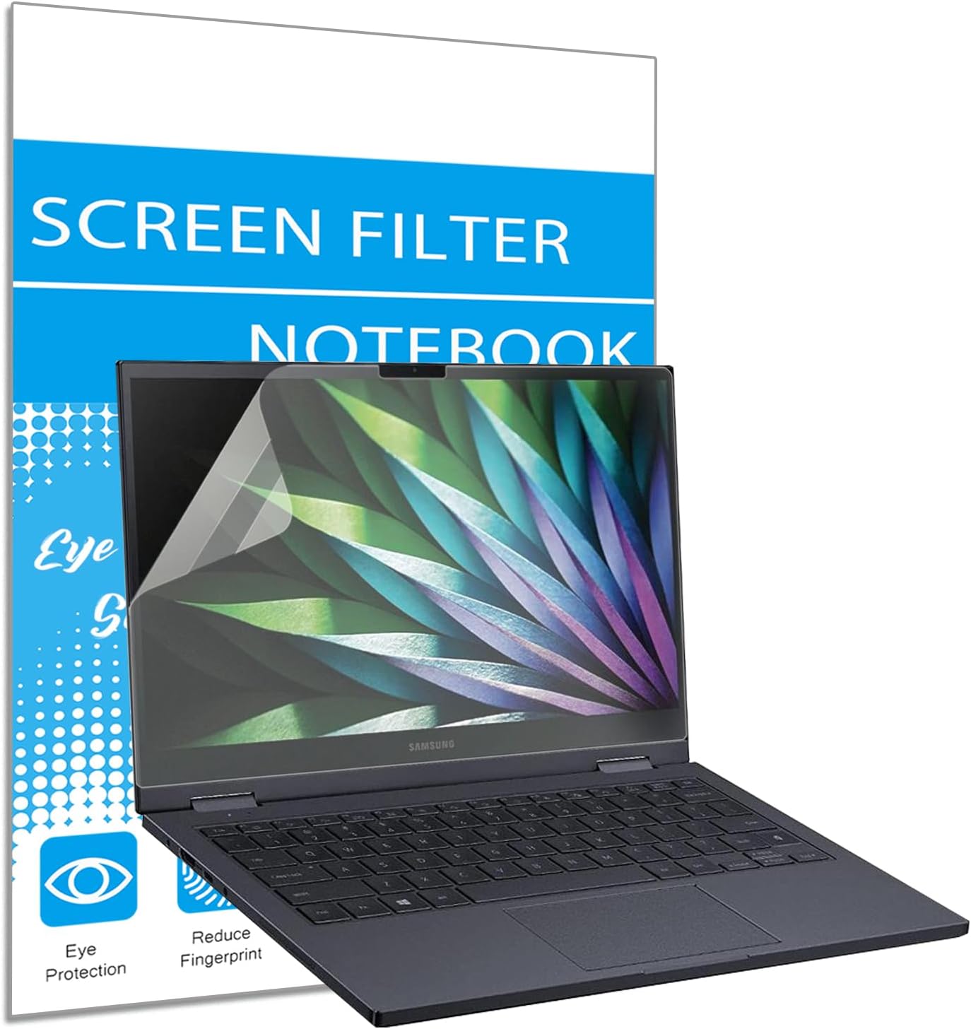 2 Pack 13.3" Anti Glare Screen Protector for SAMSUNG Galaxy Chromebook 13.3", Samsung Galaxy Book Pro/Flex/Book Ion/Book S/Notebook 7 Series 13.3 Inch Laptop Eye Protection Glare UV Filter, Matte