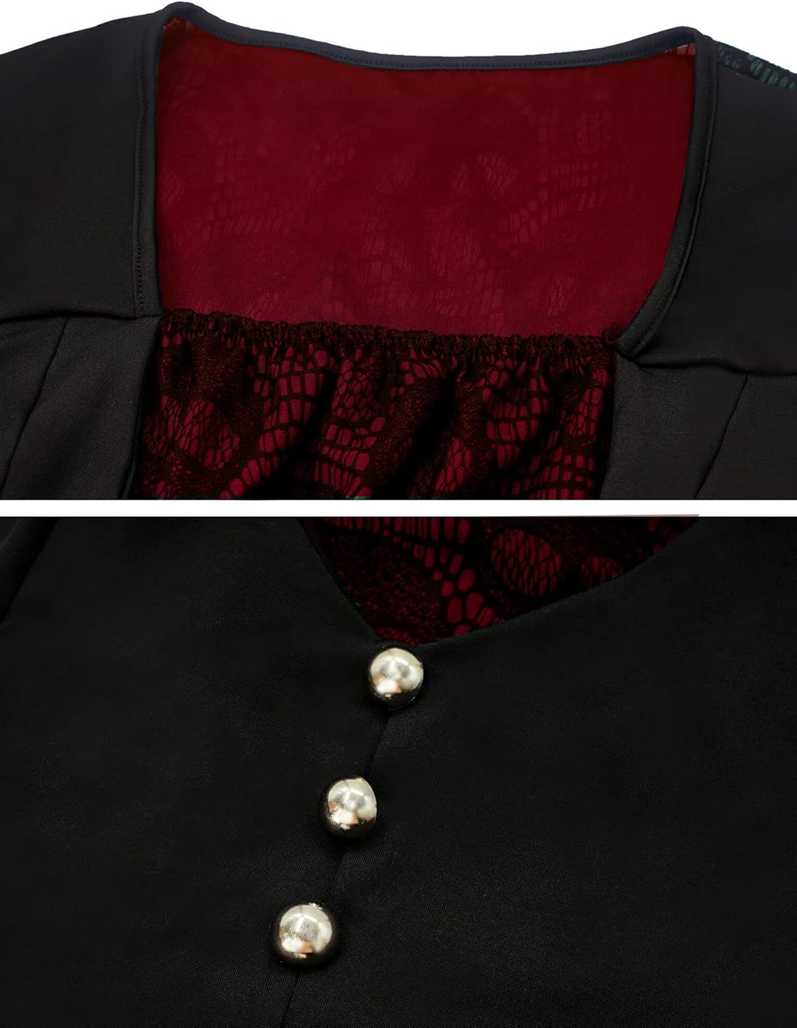 FEOYA Gothic Dresses for Women Medieval Renaissance Costumes Plus Size Halloween Vampire Witch Dress Fairy Steampunk Clothes - Image 2