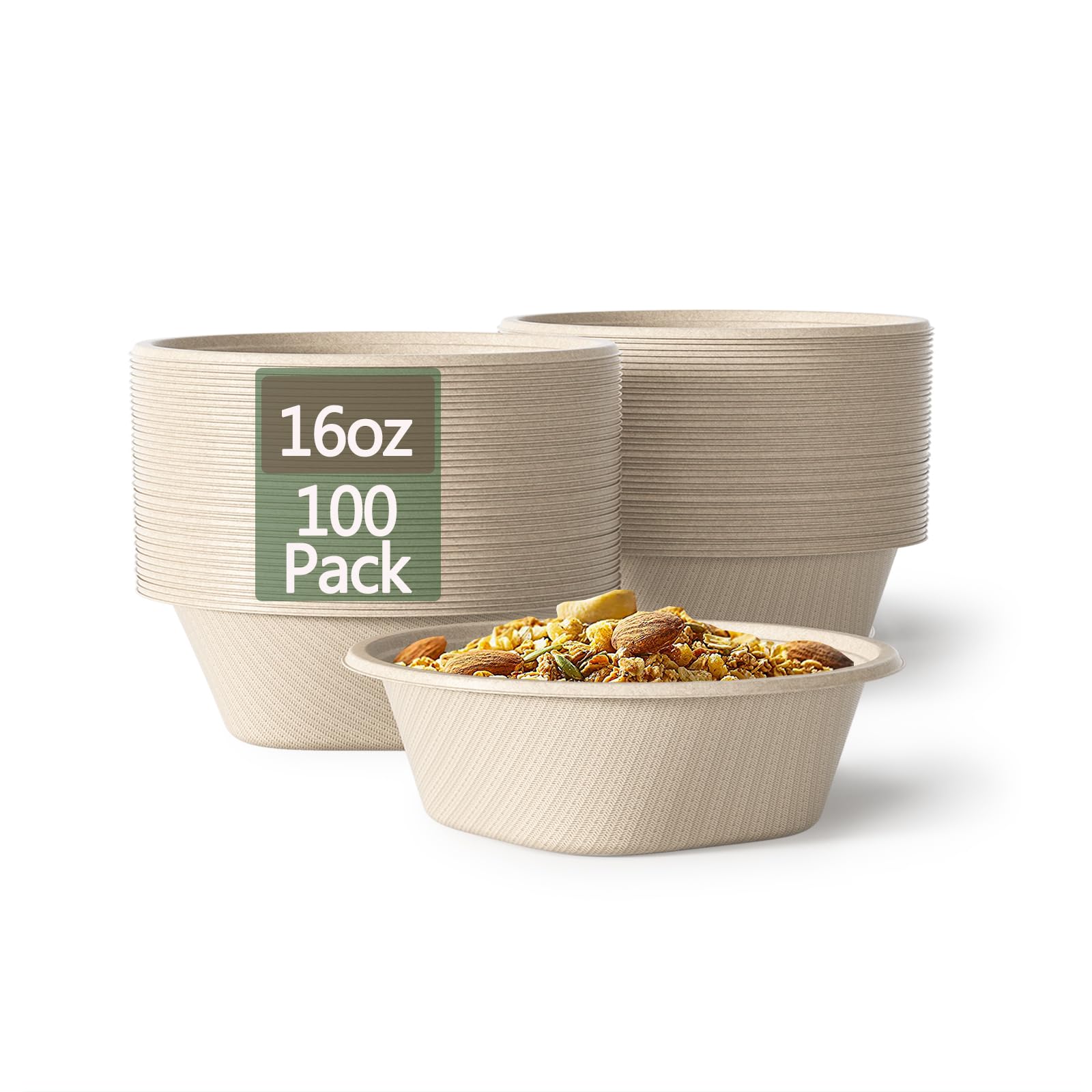 Heavy Duty Disposable Bowls - Sugarcane & Bamboo -11 Heavy Duty Disposable Bowls - Sugarcane & Bamboo -11