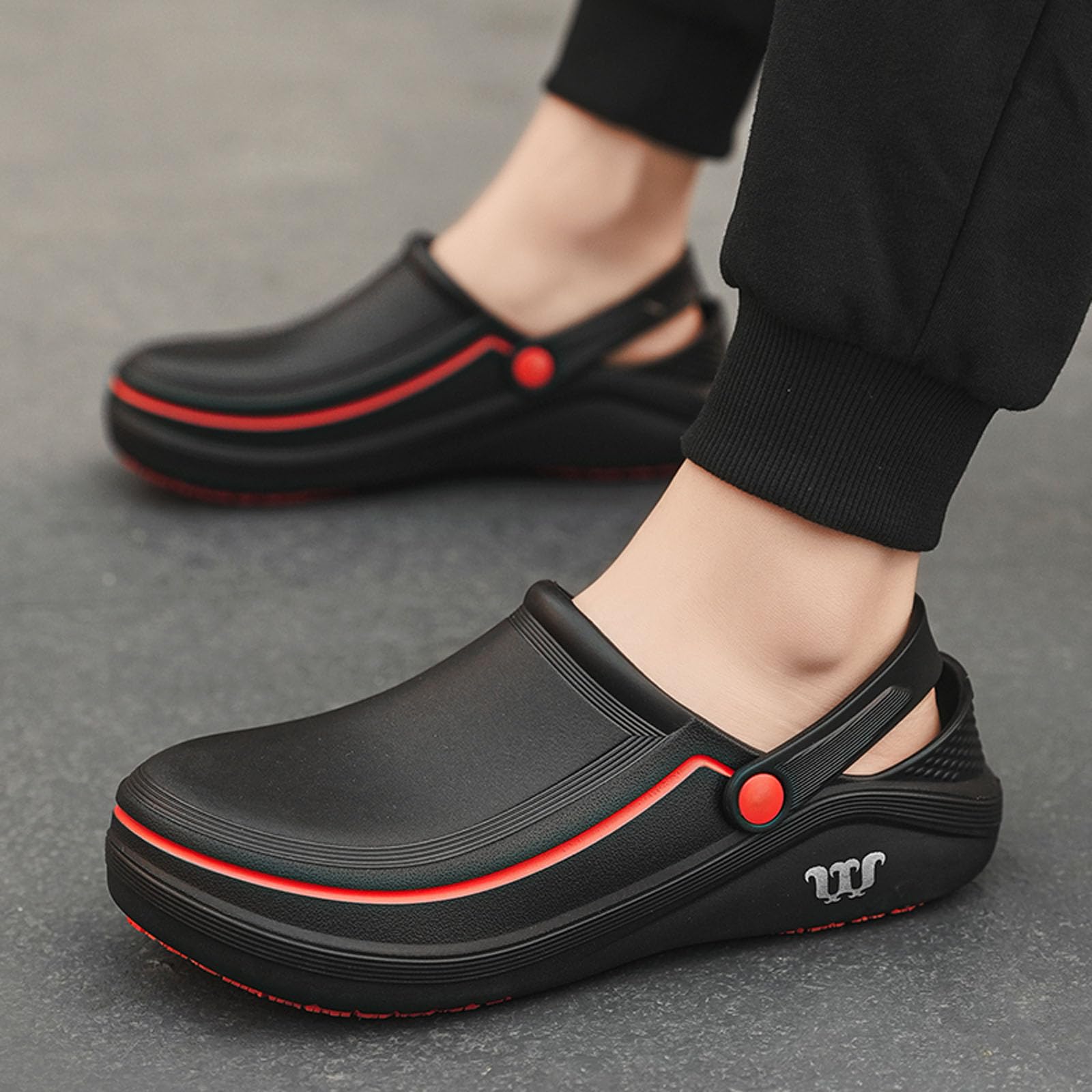 SECHRITE Sabots de Jardin Homme Femme, Clogs Confortables Chaussures Légères pour Jardinage, Loisirs, Camping et Usage Quotidien