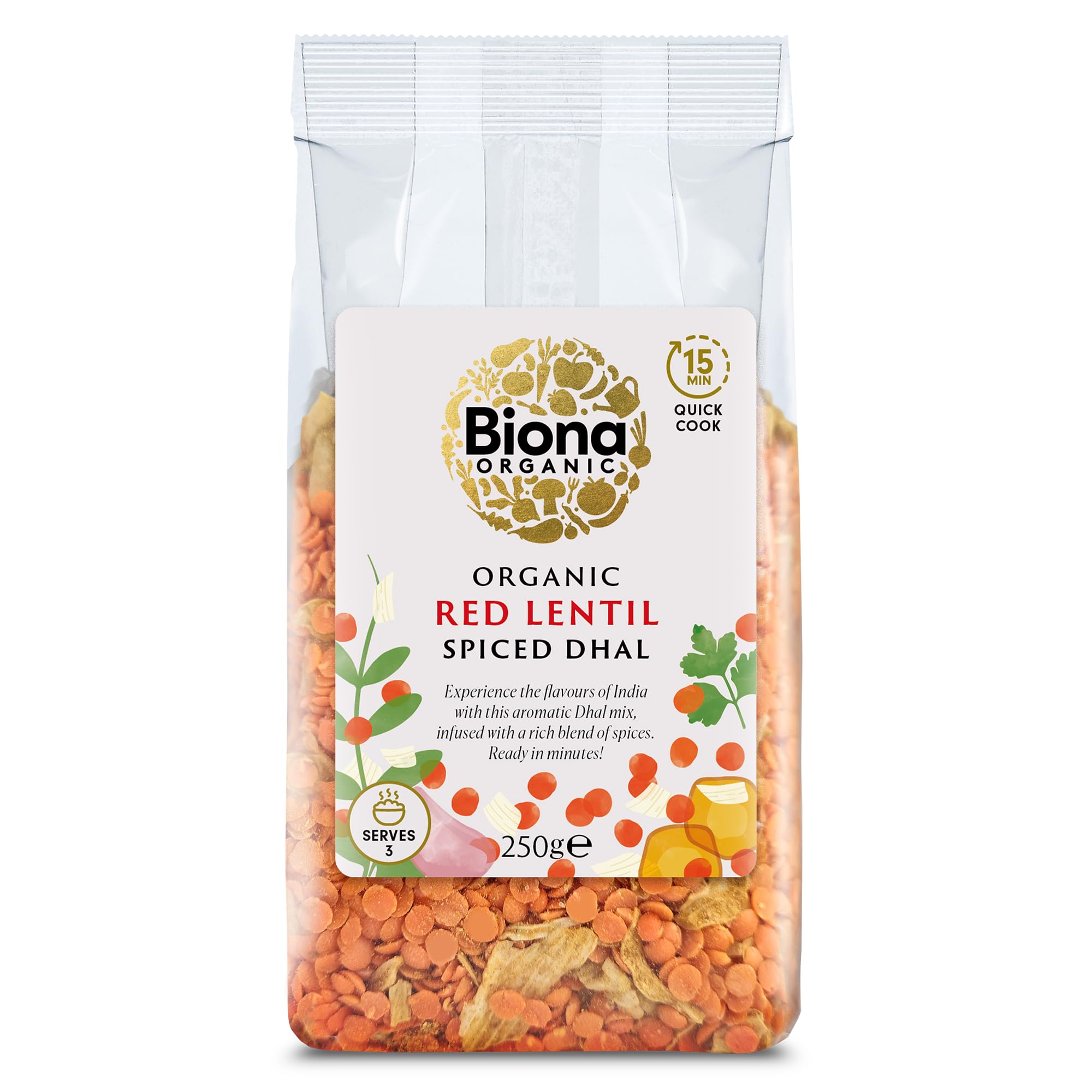 Biona Red Organic Spiced Lentil Dhal (250G)