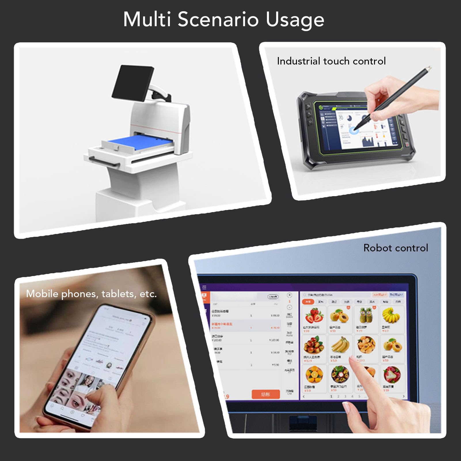 Jectse Lápiz óptico USB, Pantalla Táctil Capacitiva de Alta Sensibilidad con Cable de 1 M para Teléfono con Tableta Industrial (0442 Conector de Interfaz USB Negro en Uso)