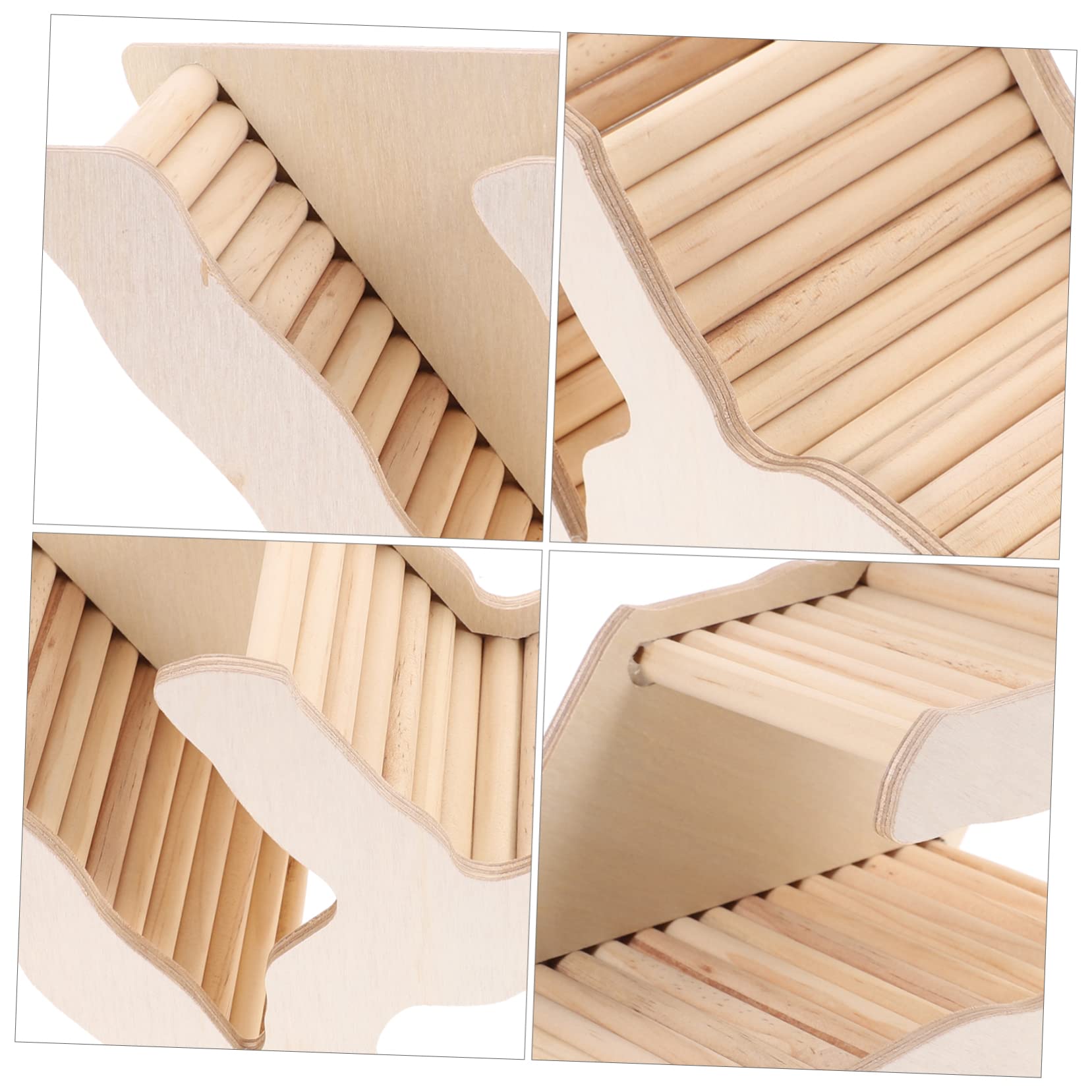 Abaodam Hamster Holzversteck mit Leiter aus Khaki Holz Geruchsneutral und Sicher für Kleintiere zum Schlafen und Selbstgemacht Dekoration im Käfig