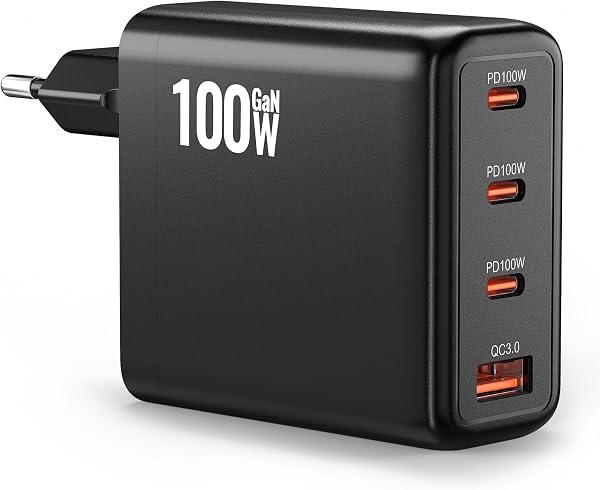 Sefitopher 100W USB C Ladegerät GaN III 4-Port, PD Schnellladegerät unterstützt