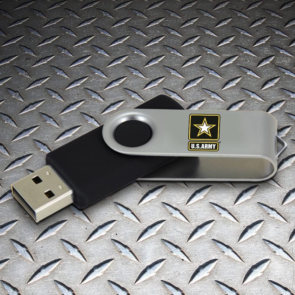 4GB Custom USB Flash Drives Personalized with Your Logo - for Promotional Use - Swivel - Black Body/Silver Clip - 50 Pack