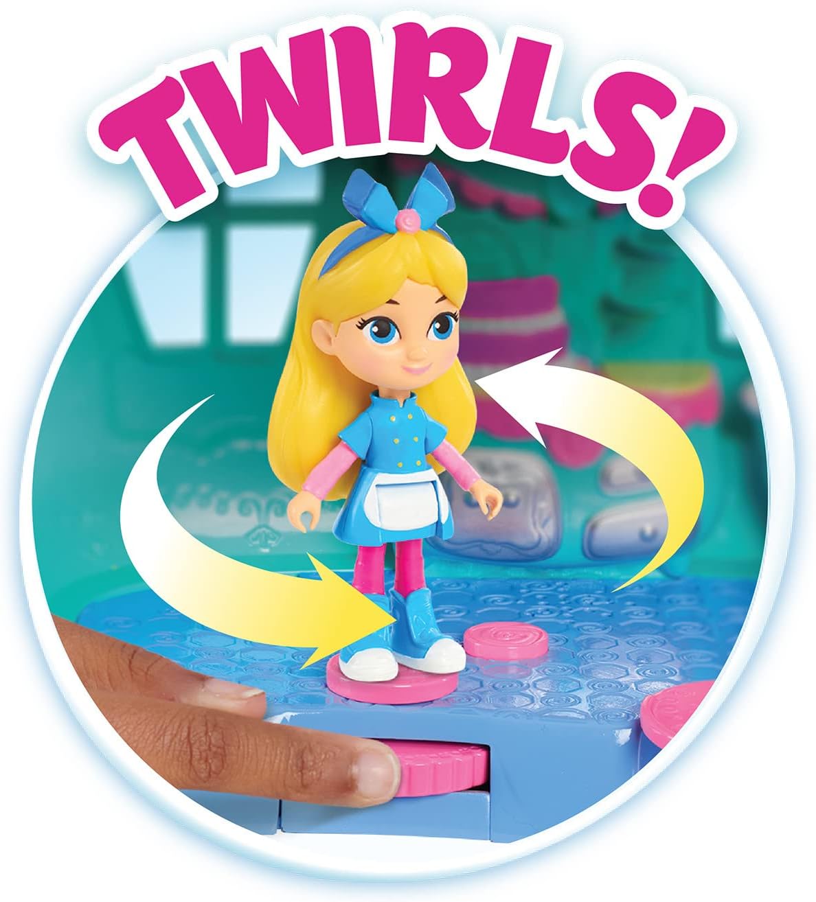 Just Play Disney Junior Alice’s Wonderland Bakery Playset and Toy Figures, 15 Pieces, Officially Licensed Kids Toys for Ages 3 Up, Amazon Exclusive