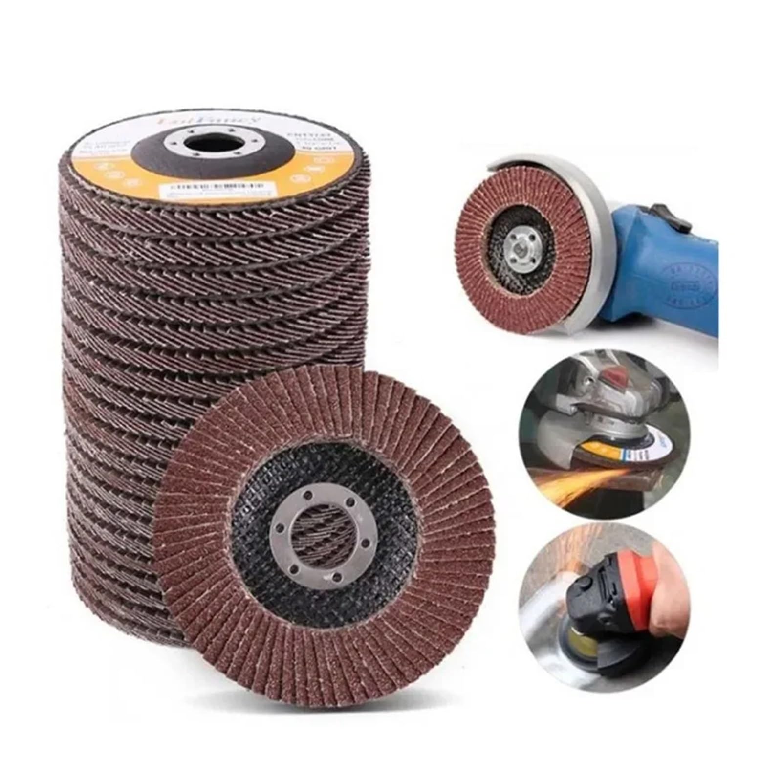 Tarcza do szlifowania metalu, uniwersalna tarcza l 10 szt. Tarcze szlifierskie klapowe 100 mm 40/60/80/120 Ściernice szlifierskie Szlifierka kątowa(10pcs 40)