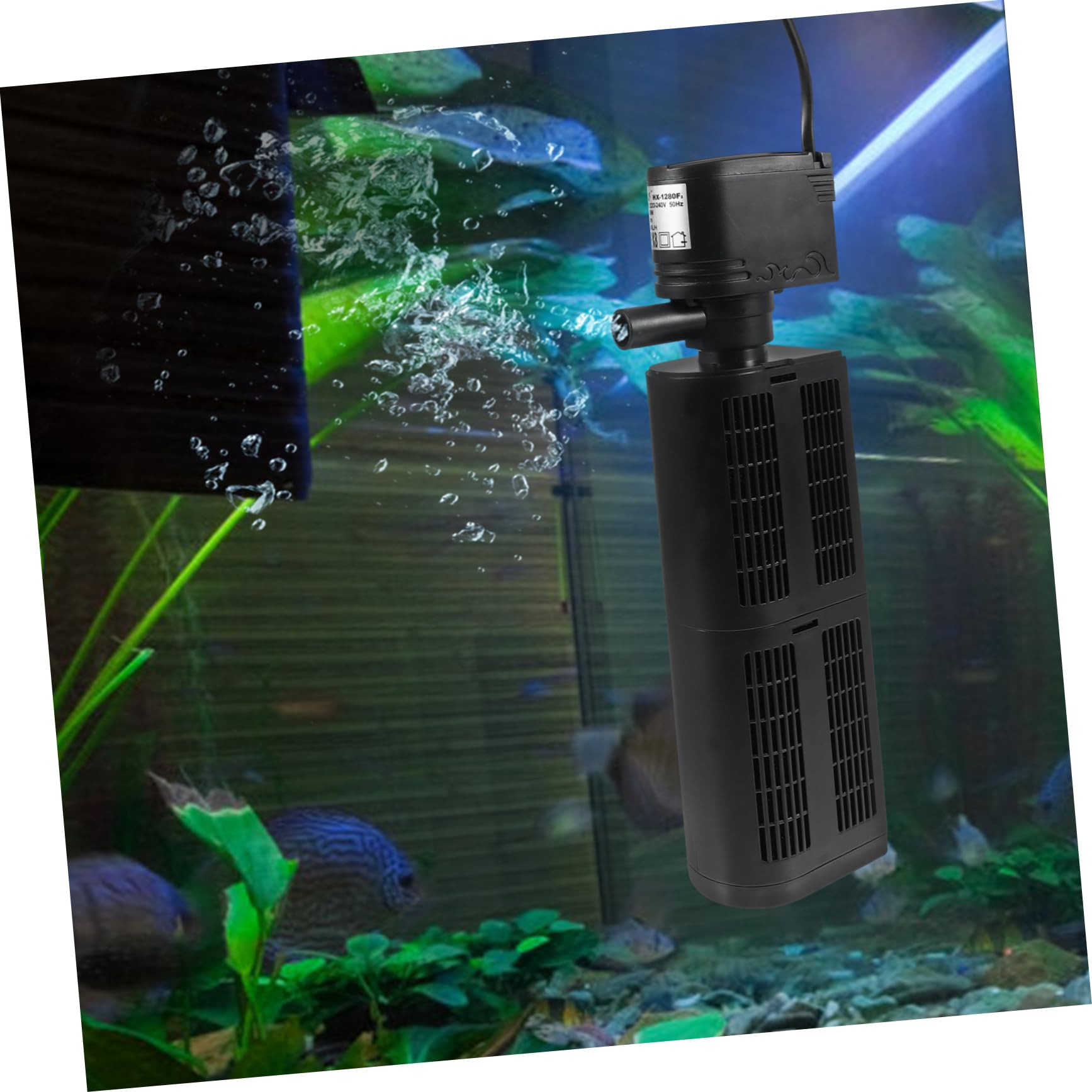 Beaupretty Filtros De Acuario De Circulación y Oxigenación Bomba De Agua Multifuncional para Peceras Compatible Sistemas De Agua Dulce y Salada Euro Estándar