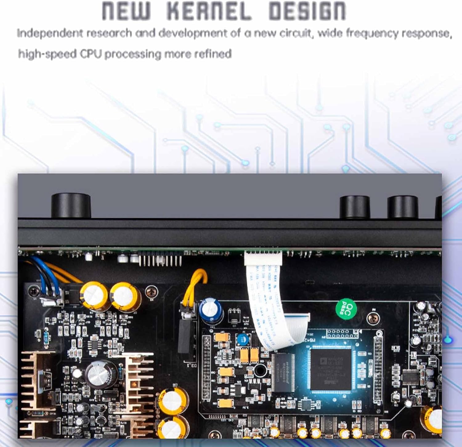 LNNW Ecualizadores Gráficos Ecualizador de preamplificador Digital, Ecualizador antiaullidos con Pantalla balanceada, Control Inteligente por computadora