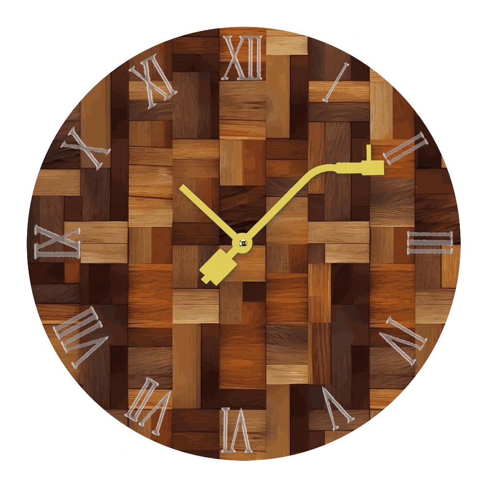 Horloge murale sans tic-tac en bois pour stopper les bruits nocturnes