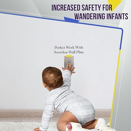 Miniatura 39 de ENERLITES Elite Series Duplex Receptacle with Screwless Wall Plate, Residential Grade Duplex Outlet, Tamper-Resistant, Grounding, 15A 125V, UL Silver