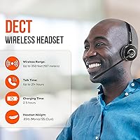 Vista 4 de Spracht Auriculares inalámbricos de un solo oído Solo teléfonos de escritorio Auriculares DECT Micrófono con cancelación de ruido de fondo