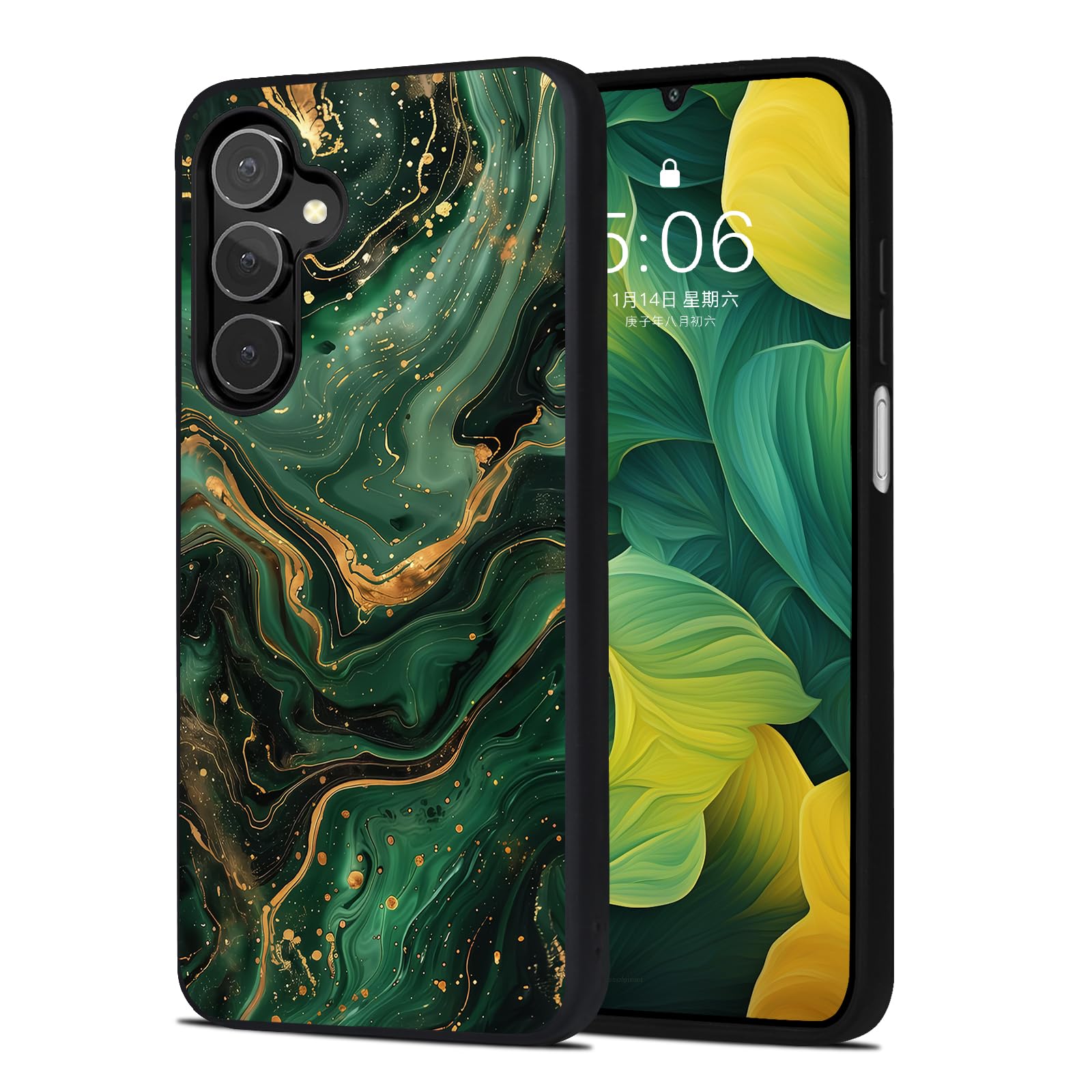 YOVIAKK for Samsung Galaxy A16 5G Case, Slim Fit Glow in The Dark Hybrid Hard PC Soft TPU Shockproof Drop Protective, Aesthetic Rugged Phone Case for