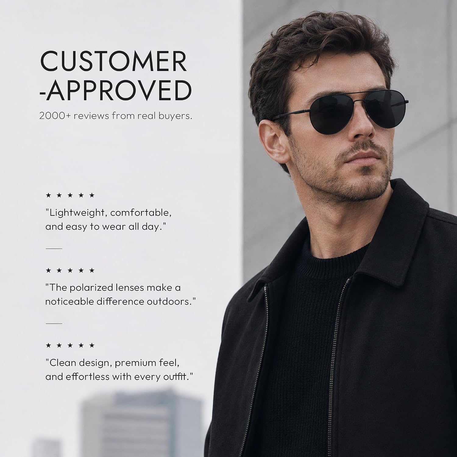 Eiuizah Polarized Aviator Sunglasses for Men Women UV400 Driving Shades image 3
