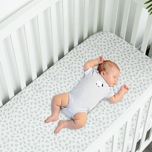 Miniatura 9 de Paquete de 2 sábanas ajustadas para Pack N Play, mini cunas y corrales portátiles, sábanas de microfibra ultrasuave, diseño de ballena, preencogidas