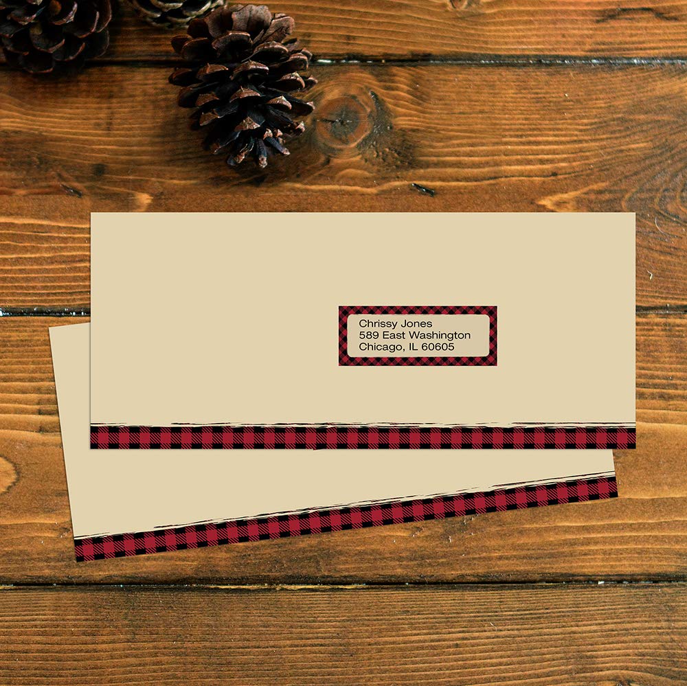 Étiquettes pour adresse et tête de lettre motif renne pour vos vœux - 4