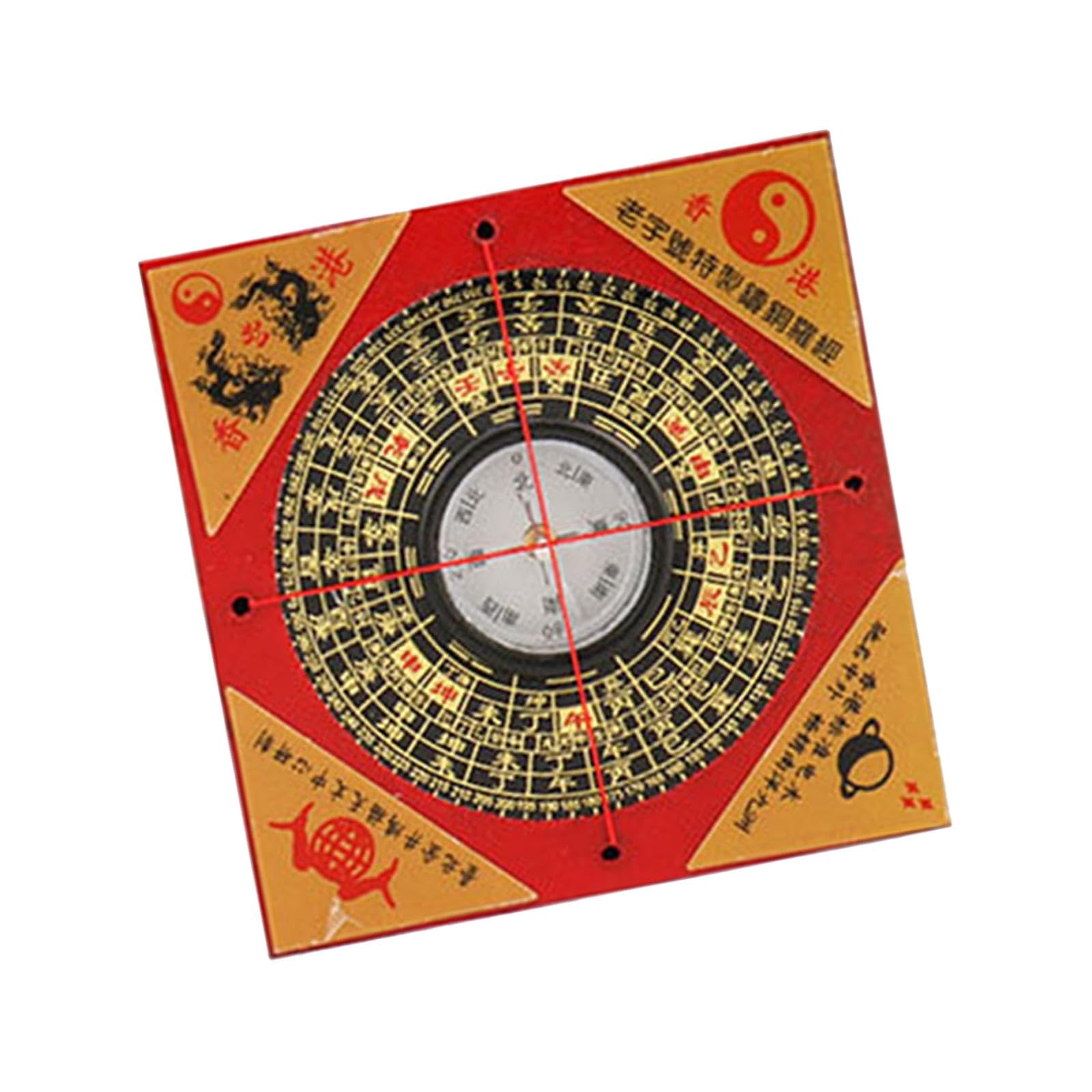 UJEAVETTE Feng Shui Compass Luo Pan Bagua Square Luopan for Hiking Camping Backpacking 8cm-picture-32