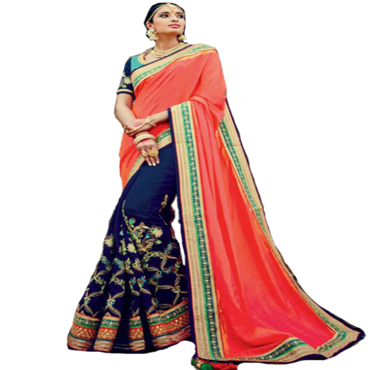 Sari de mariage indien confortable et facile à draper style original