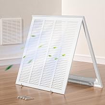Fits 20x20 Duct Opening, Hon&Guan Steel Return Air Grille with Removable Door, HVAC Vent Cover Grill for Home Ceiling or Wall, Compatible with 1 Inch Filters, External Dimensions 22.4"W x 22.4"H