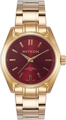 Miykon Silver and Gold Watches for Men | Minimalist Analog Mens Dress Watch with Ion Polished Solid Stainless Steel Bracelet | Luminous Hands, Scratch Resist Glass, Japan Quartz, 100ft Water Resistant