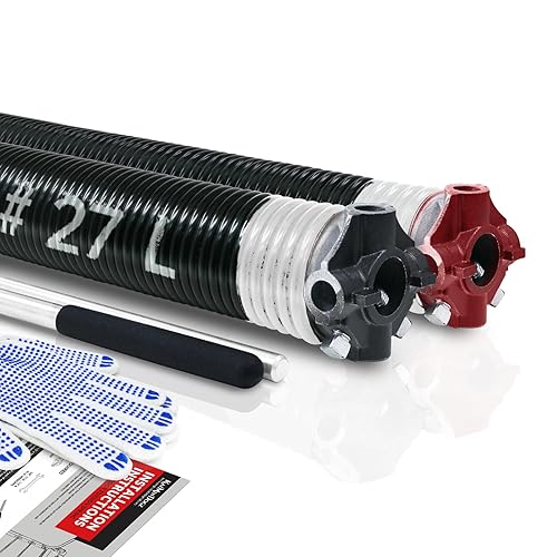 Pair of 2" Garage Door Torsion Springs Set with Non-Slip