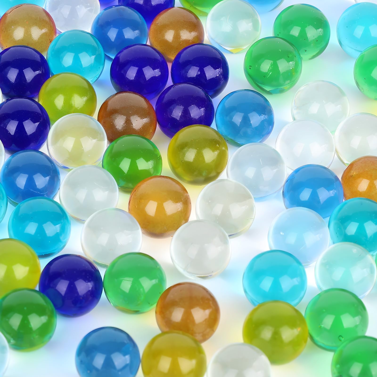 3 otters 180PCS Marbles Bulk, Marbles Game for Kids, 7 Color, Party Favors