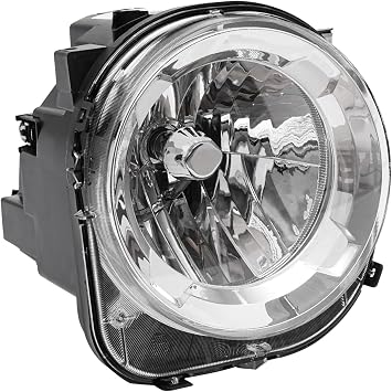 LYNICESHOP Halogen Headlight Assembly for 2019-2023 Jeep Renegade, Passenger Side Complete Set - Clear Lens Black Housing - Direct Replacement for OEM 68516348AA Right Passenger Side